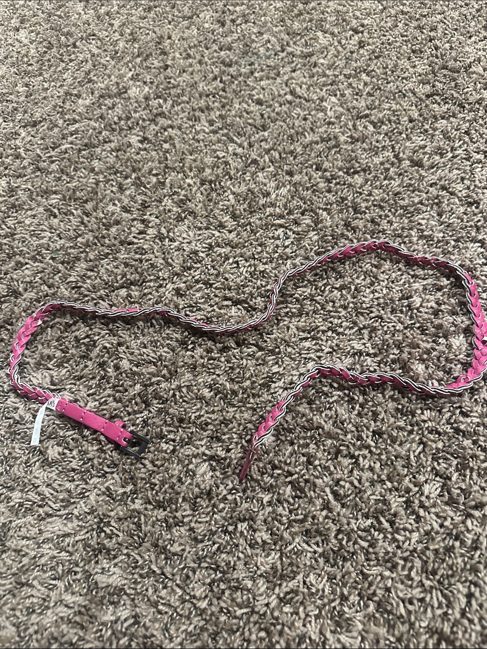dELiA*s Pink and Silver Braided Chain Belt